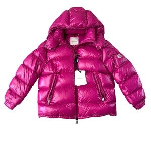 MONCLER FUSTET GIUBBOTTO Hooded Down Puffer Jacket Pink
